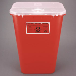 Bemis Healthcare Bemisâ„¢ Sentinel Mailback Sharps Container, 11 Gallon, 22-1/2 x 16-1/2 x 11-13/16 Inch